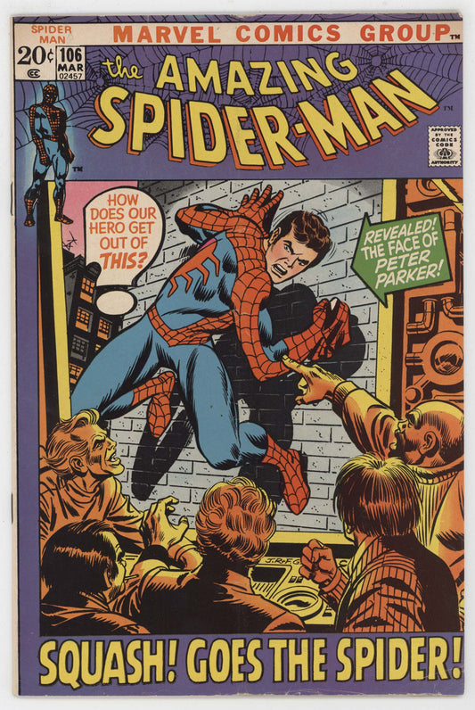 Amazing Spider-Man 106 Marvel 1972 FN Spider-Slayer John Romita Stan Lee