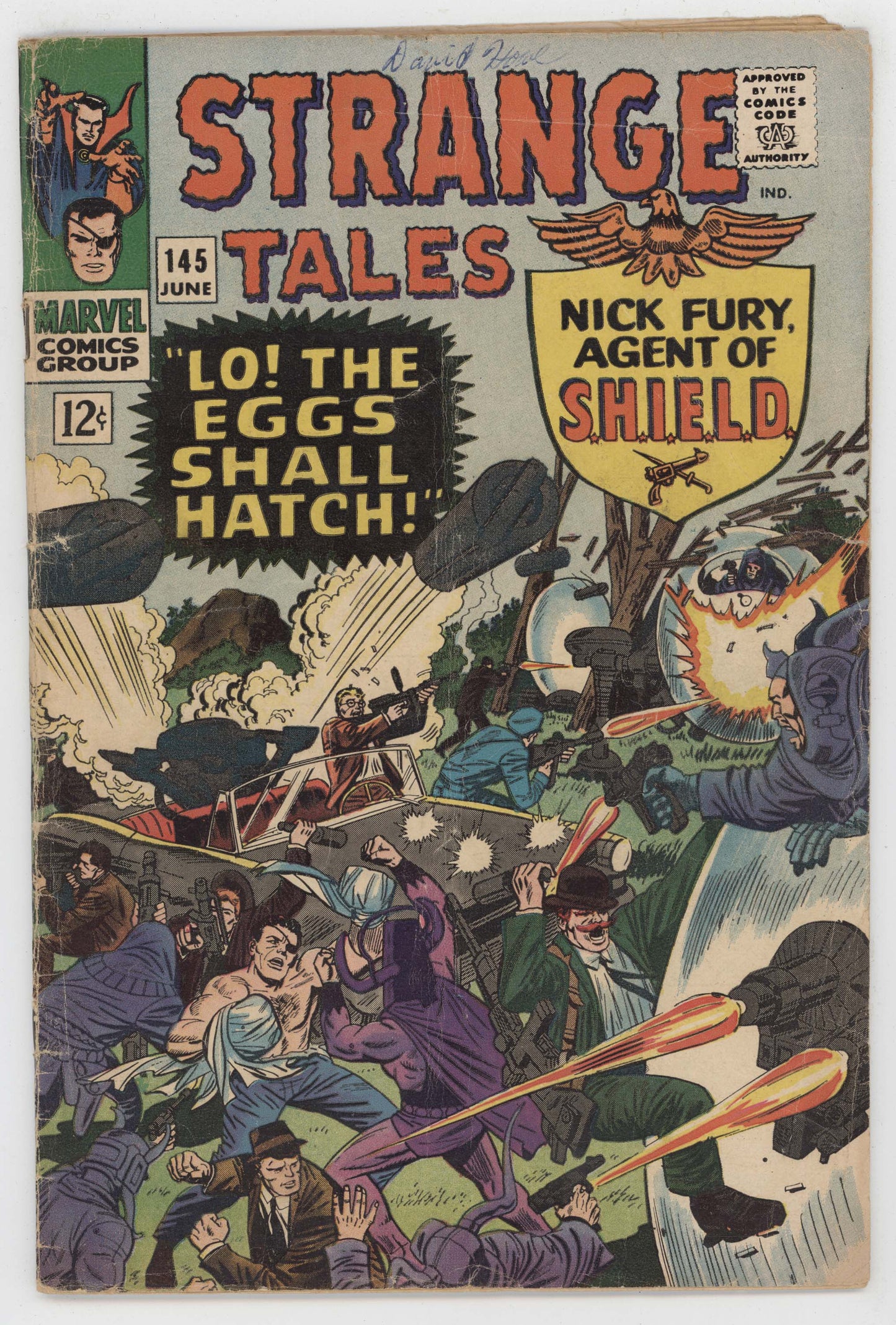 Strange Tales 145 Marvel 1966 GD Dr. Strange Nick Fury Jack Kirby Stan Lee