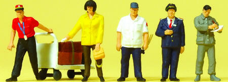 Preiser 10571 HO Scale Chinese Railroad Personnel, Passenger & Cart (5) - Golden Apple Comics