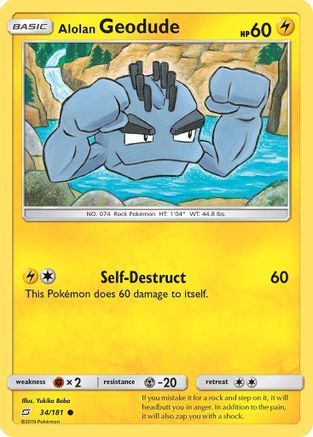 Alolan Geodude 034/181 - SM  Team Up Reverse Holofoil