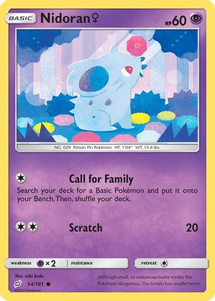 Nidoran F 054/181 - SM  Team Up Reverse Holofoil