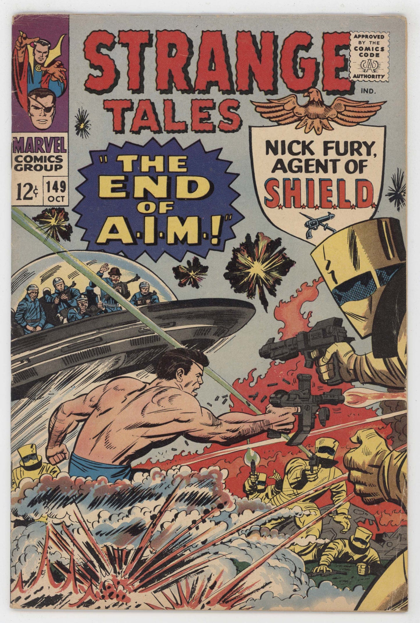 Strange Tales 149 Marvel 1966 FN Dr. Strange Nick Fury AIM Jack Kirby