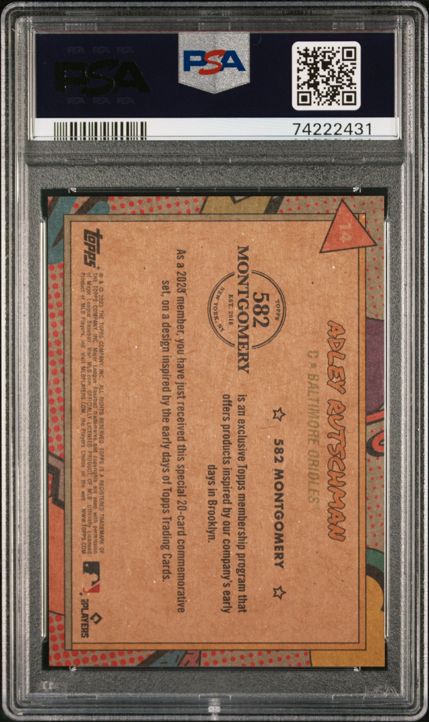 Graded 2023 Topps 582 Monty Adley Rutschman #14 Rookie RC Baseball Card PSA 10 Gem Mint - Golden Apple Comics