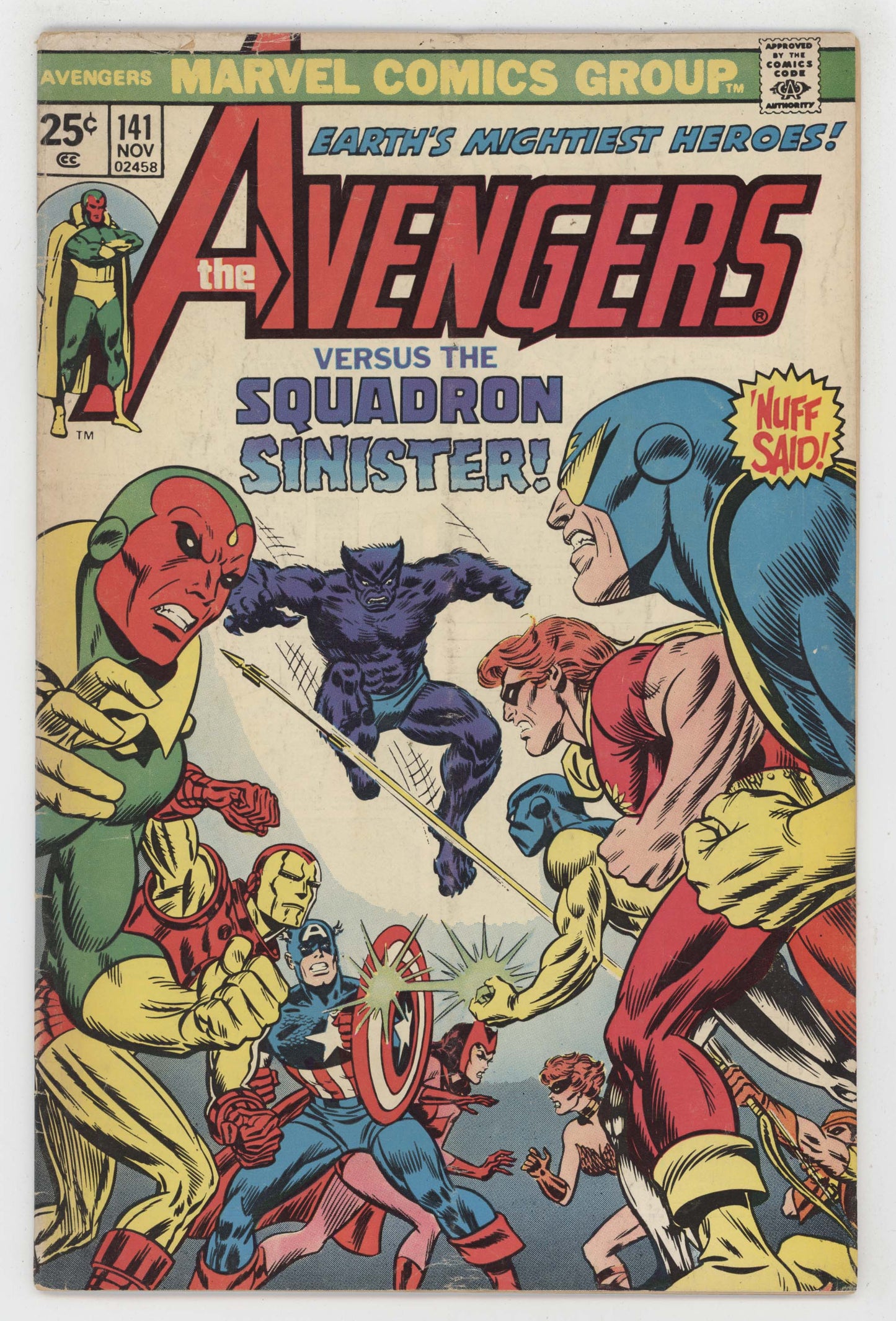 Avengers 141 Marvel 1975 VG Gil Kane George Perez Squadron Supreme - Golden Apple Comics