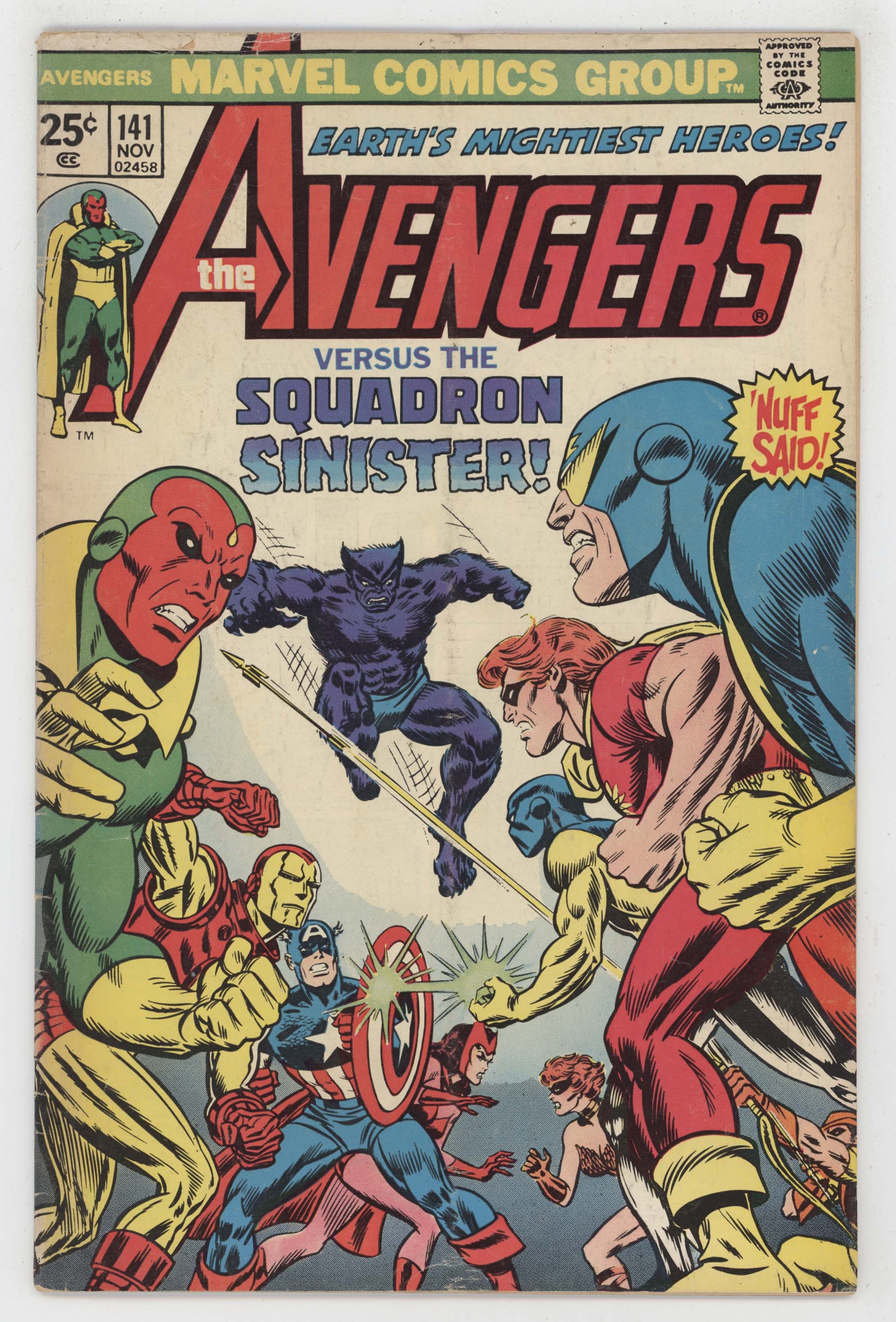 Avengers 141 Marvel 1975 VG Gil Kane George Perez Squadron Supreme - Golden Apple Comics