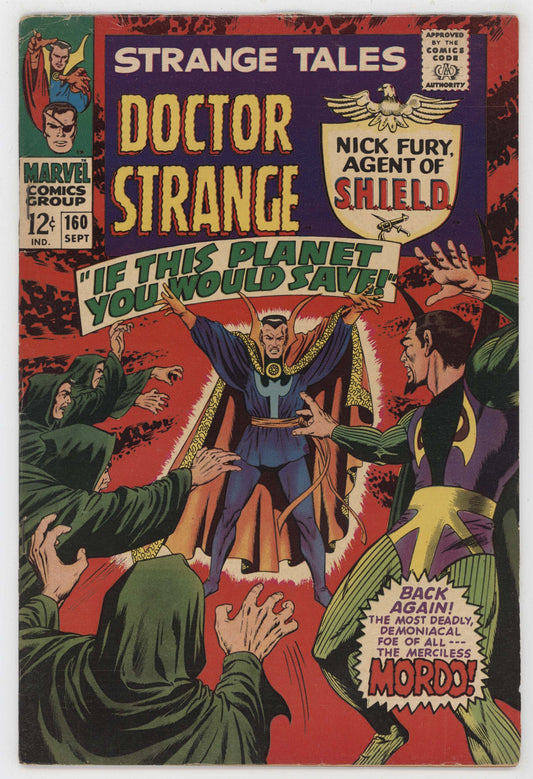 Strange Tales 160 Marvel 1966 FN VF Dr. Strange Nick Fury Stan Lee Jim Steranko