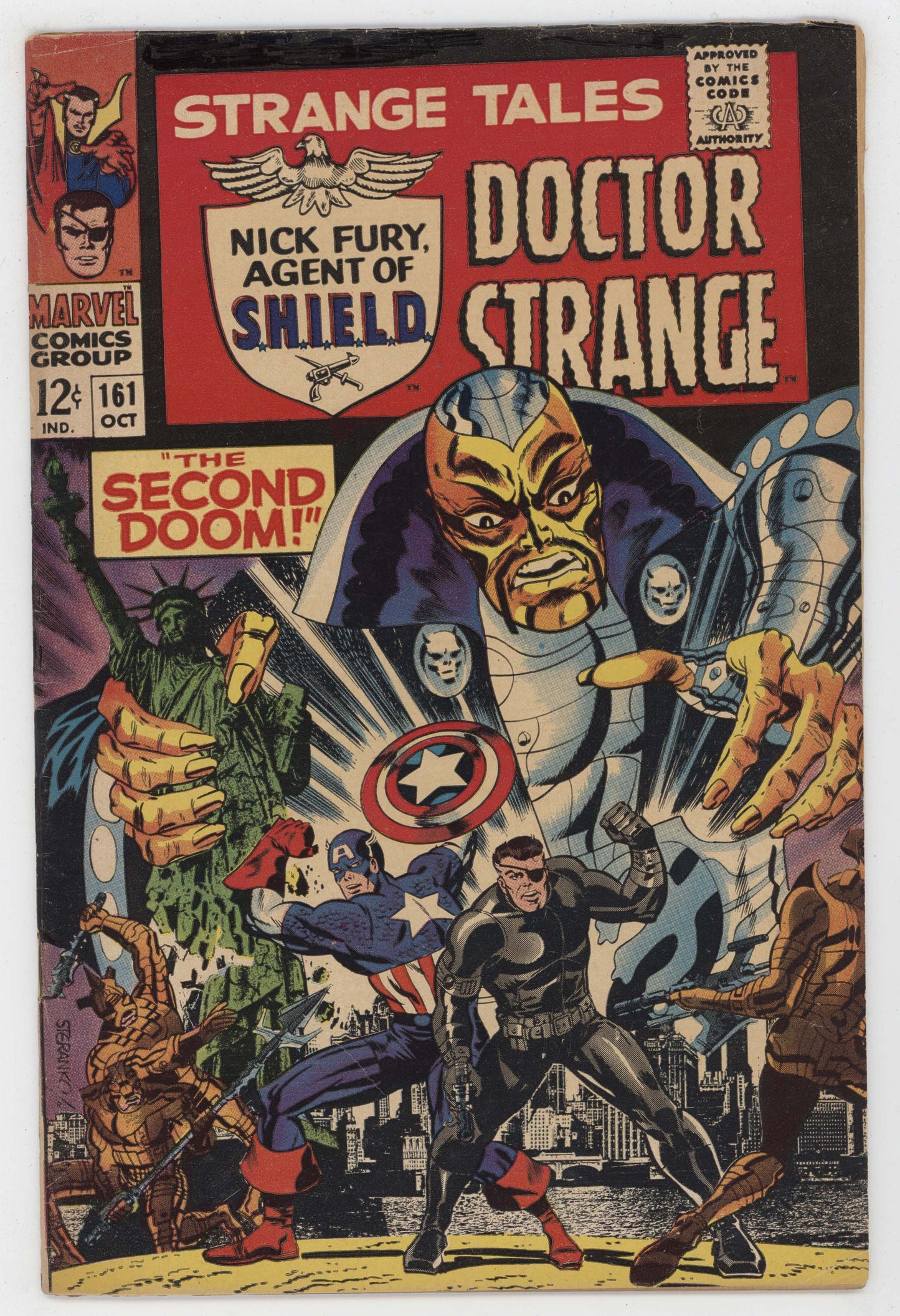 Strange Tales 161 Marvel 1967 FN VF Nick Fury Captain America Doctor