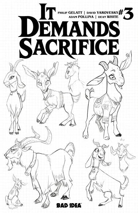It Demands Sacrifice #3 (Of 4) A1 Cover Set of 5 1:20 1:50 (12/16/2026) Bad Idea