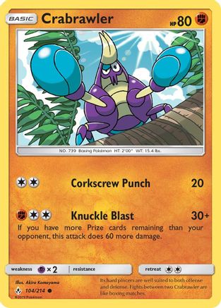 Crabrawler 104/214 - SM  Unbroken Bonds