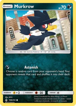 Murkrow 108/214 - SM  Unbroken Bonds