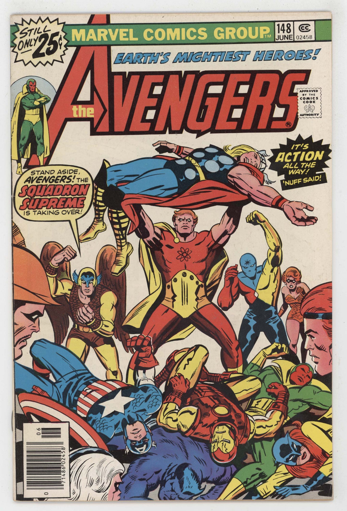 Avengers 148 Marvel 1976 VF Iron Man Thor Captain America Scarlet Witch - Golden Apple Comics