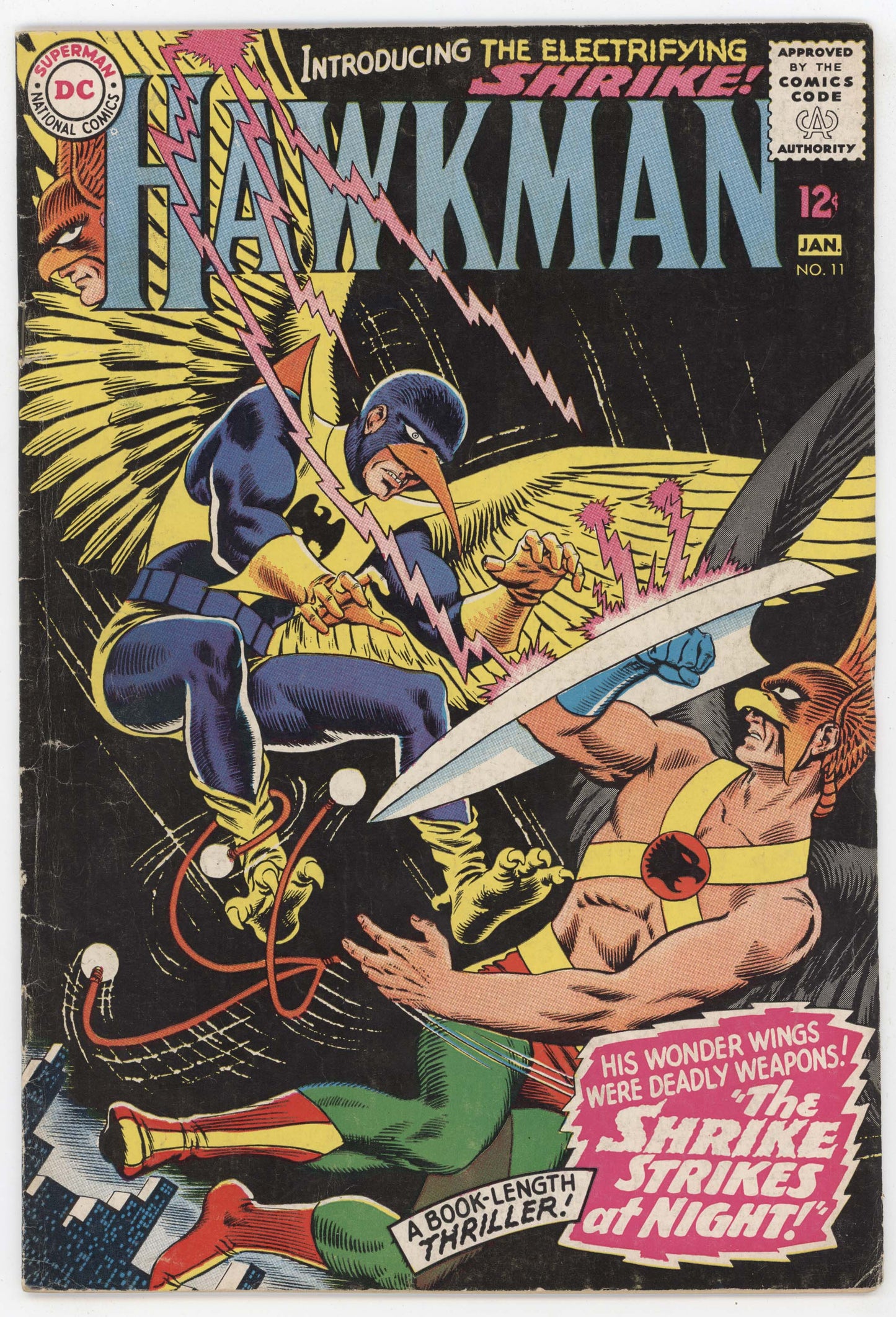 Hawkman 11 DC 1966 VG FN Murphy Anderson Gardner Fox Hawkgirl 1st Shrike