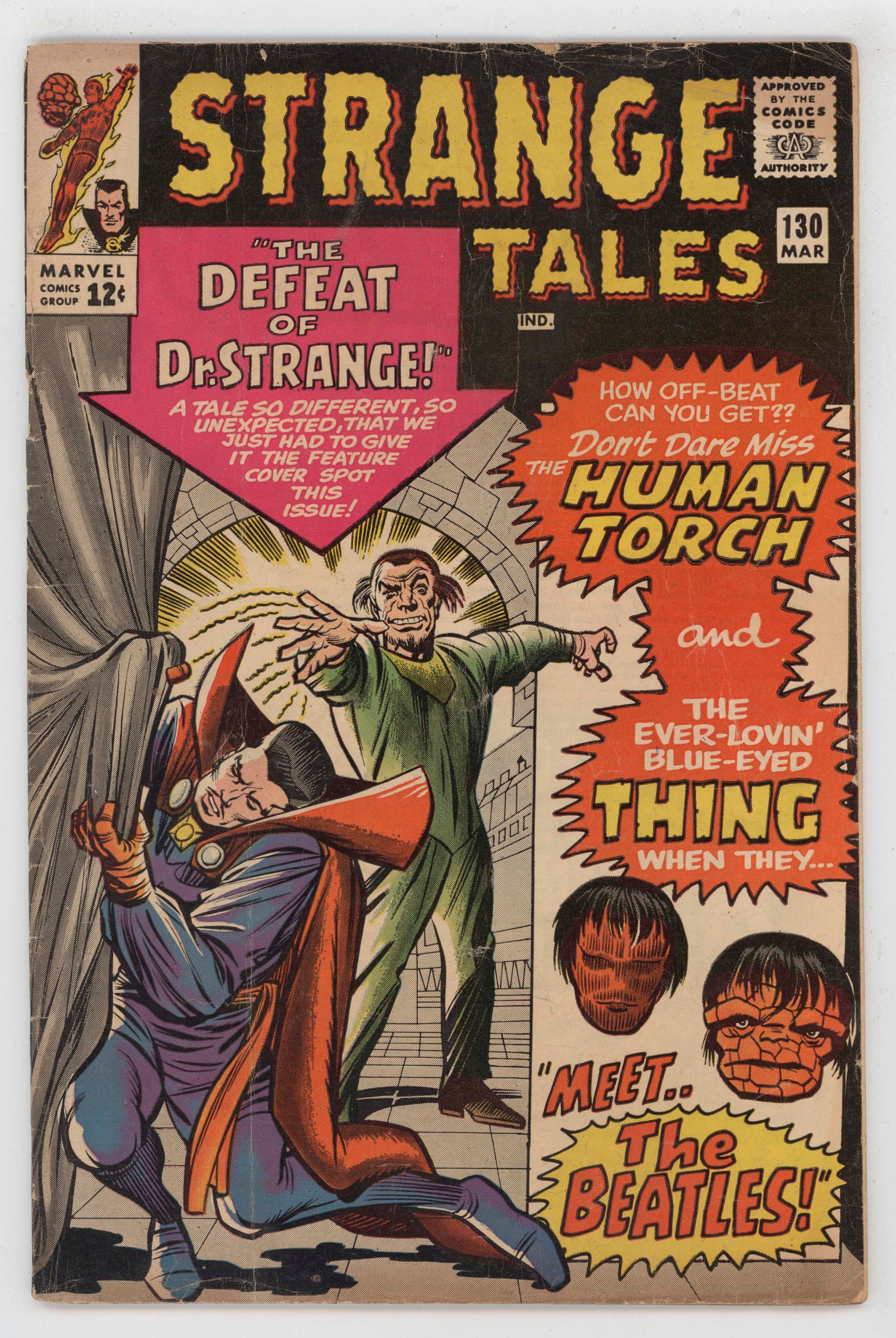 Strange Tales 130 Marvel 1965 VG Doctor Strange Beatles Jack Kirby - Golden Apple Comics