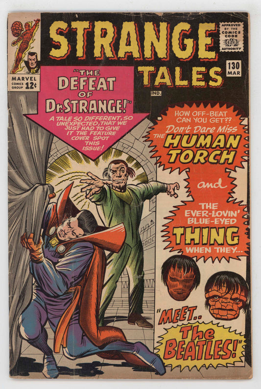 Strange Tales 130 Marvel 1965 VG Doctor Strange Beatles Jack Kirby