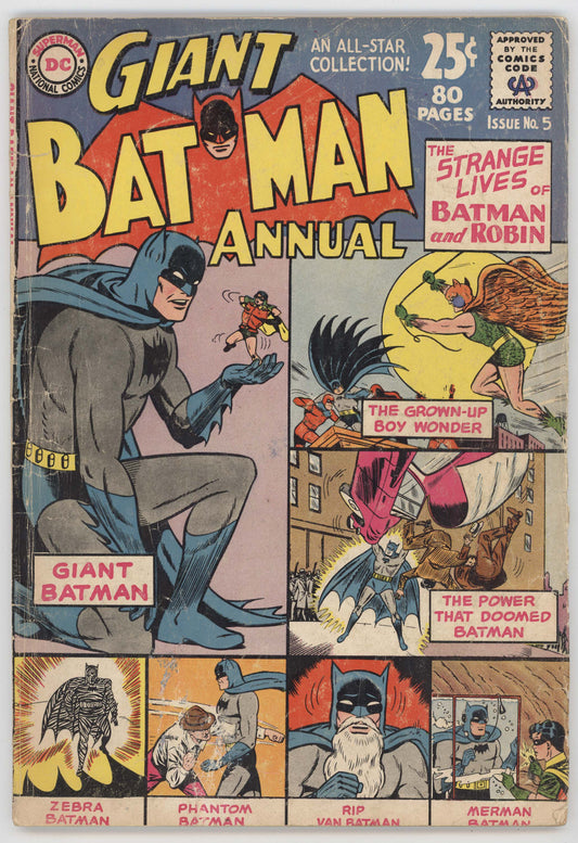 Batman Annual 5 DC 1963 GD Sheldon Moldoff Zebra Phantom Rip Van Robin