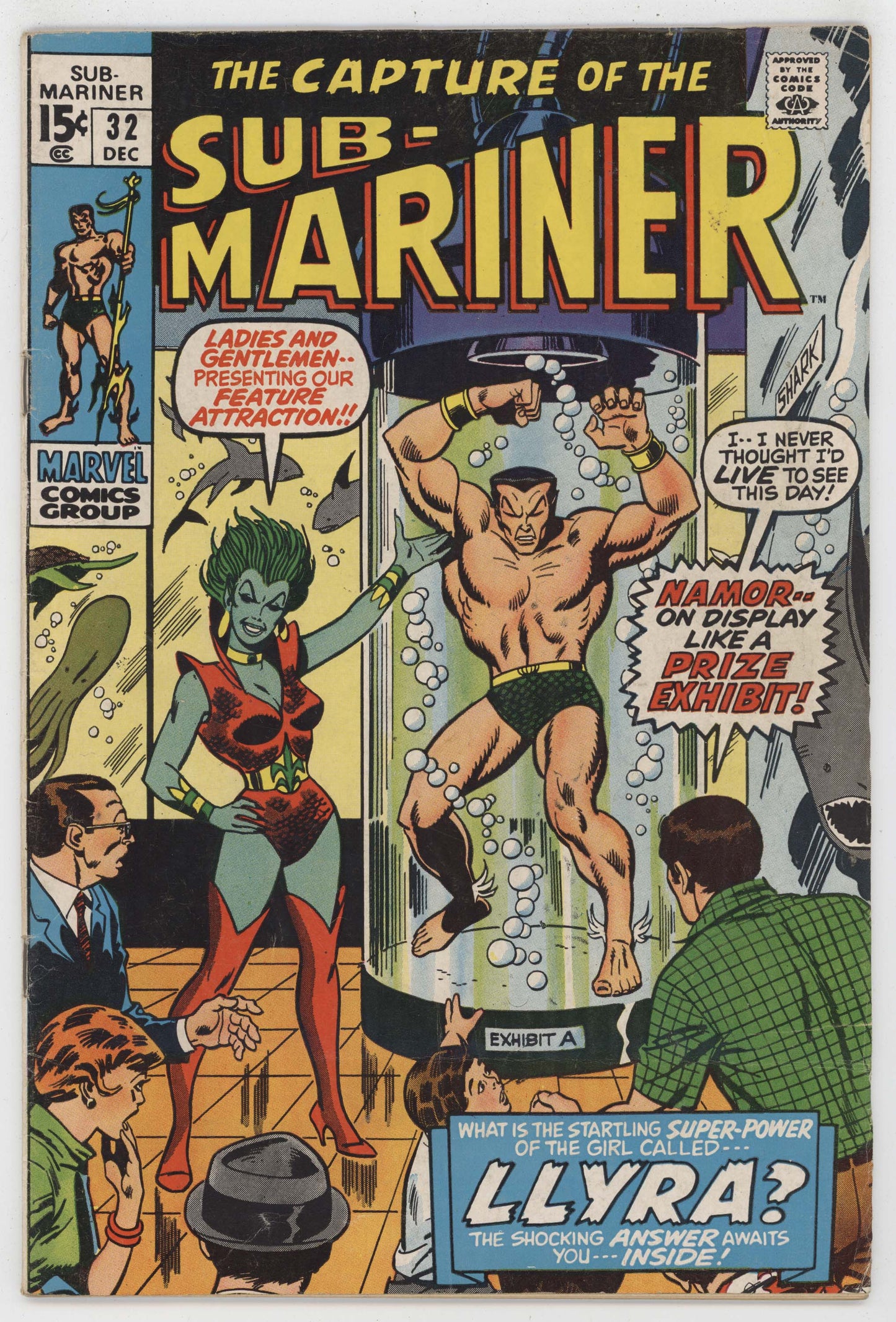 Sub-Mariner 32 Marvel 1970 VG Sal Buscema Roy Thomas 1st Llyra Bondage Namor