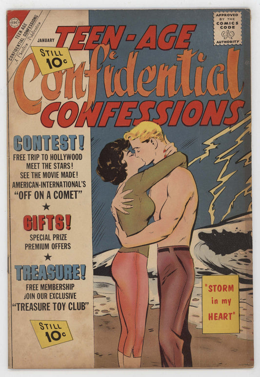 Teen-Age Confidential Confessions 1 Charlton 1960 FN Vince Colletta GGA Kiss