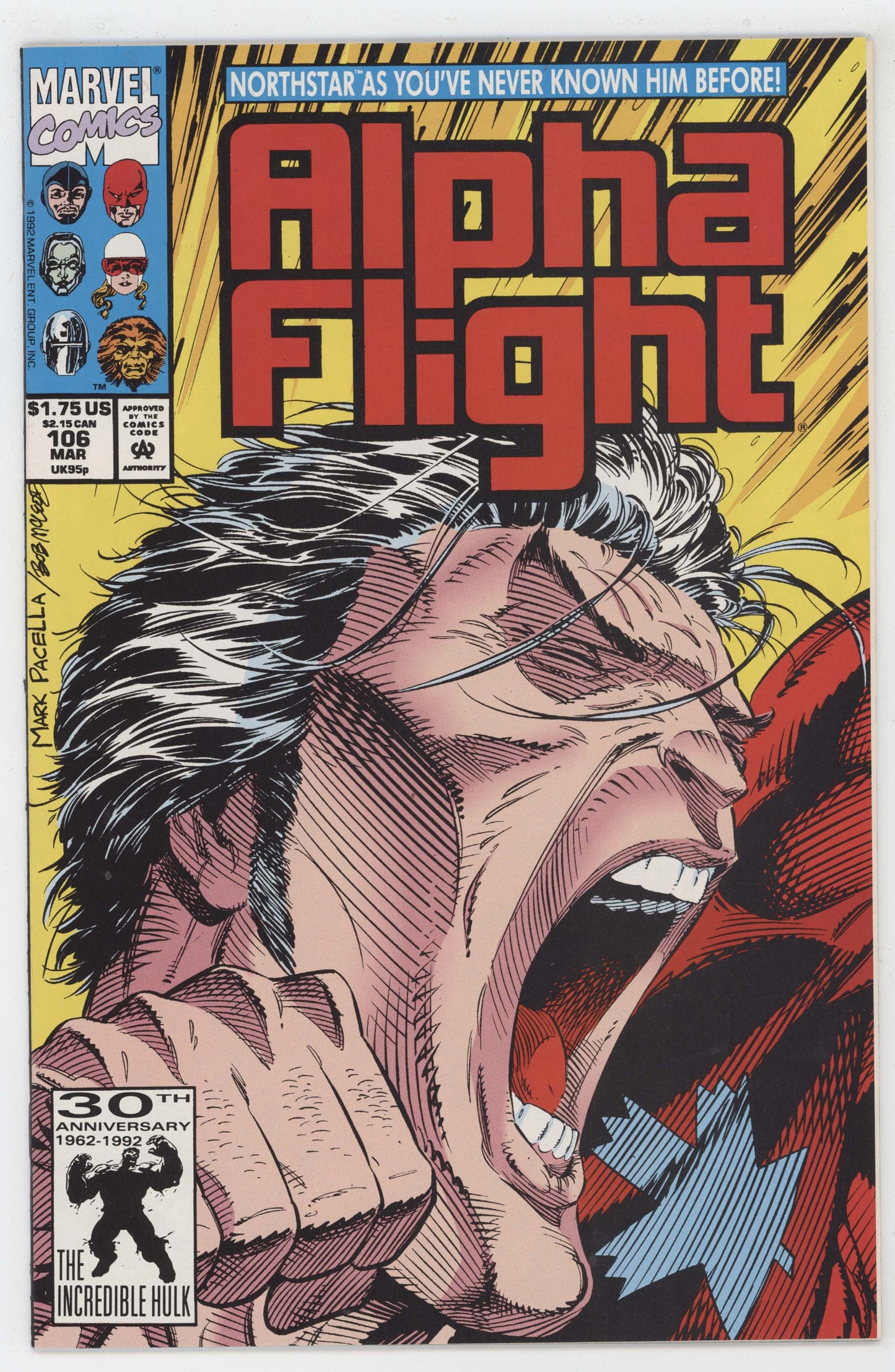 Alpha Flight 106 Marvel 1992 NM Northstar Comes Out Gay Pride LGBT AIDS