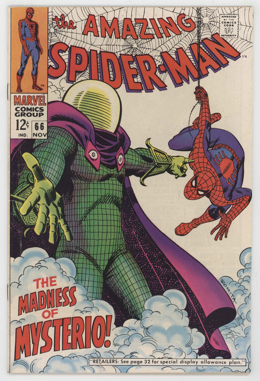 Amazing Spider-Man 66 Marvel 1968 FN VF Stan Lee John Romita Mysterio