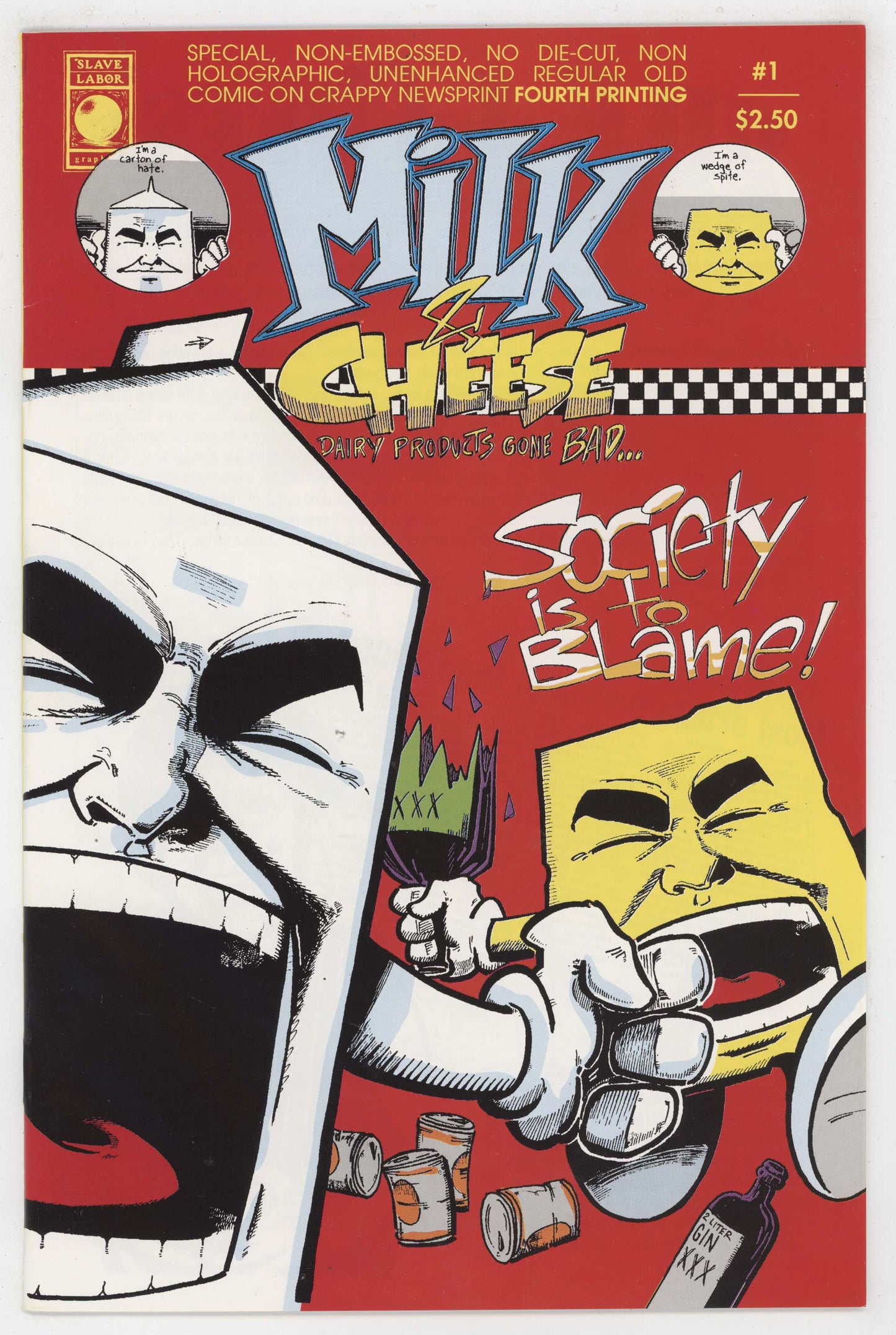 Milk & Cheese 1 Slave Labor 1993 NM 4th Print Evan Dorkin