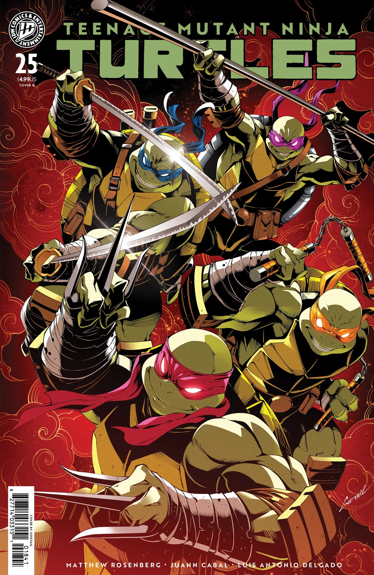 Teenage Mutant Ninja Turtles #25 A1 Cover Set of 10 1:10 1:20 1:25 1:50 (01/13/2027) Idw