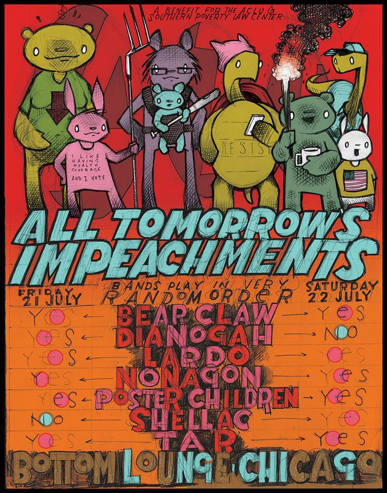 All Tomorrow's Impeachments LTD Poster Hand #'d & Signed by The Bird Machine