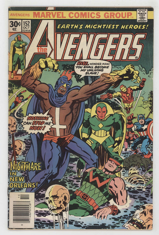Avengers 152 Marvel 1976 FN Iron Man Captain America 1st Black Talon - Golden Apple Comics