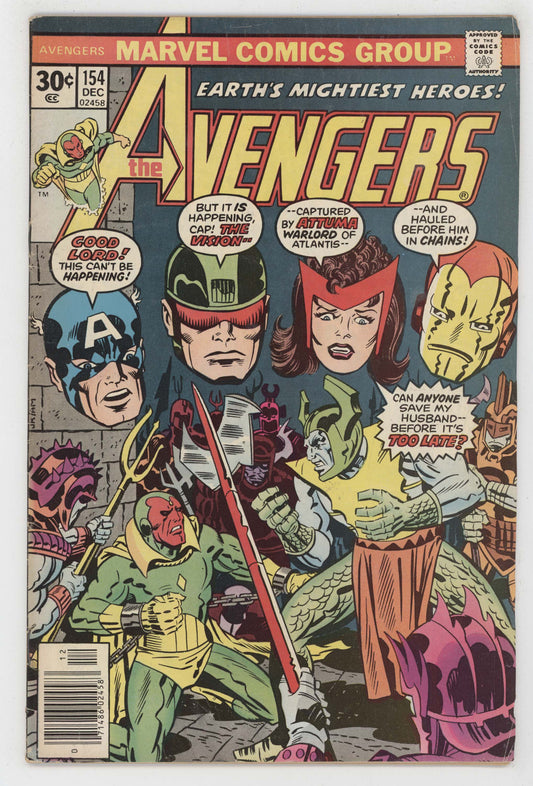 Avengers 154 Marvel 1976 GD VG Iron Man Captain America Jack Kirby - Golden Apple Comics