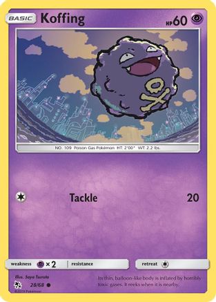 Koffing 028/68 - Hidden Fates Reverse Holofoil