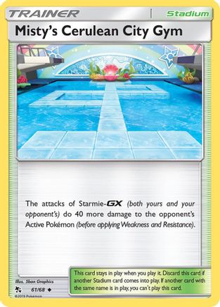Misty's Cerulean City Gym 061/68 - Hidden Fates Reverse Holofoil