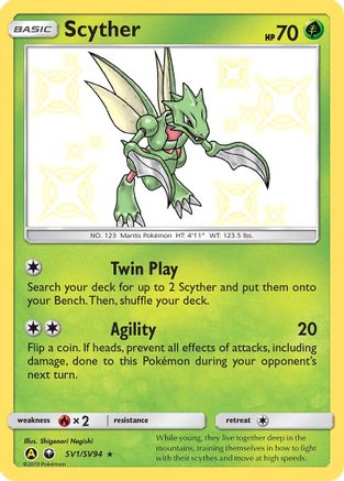 Scyther SV1/SV94 - Hidden Fates Shiny Vault Holofoil