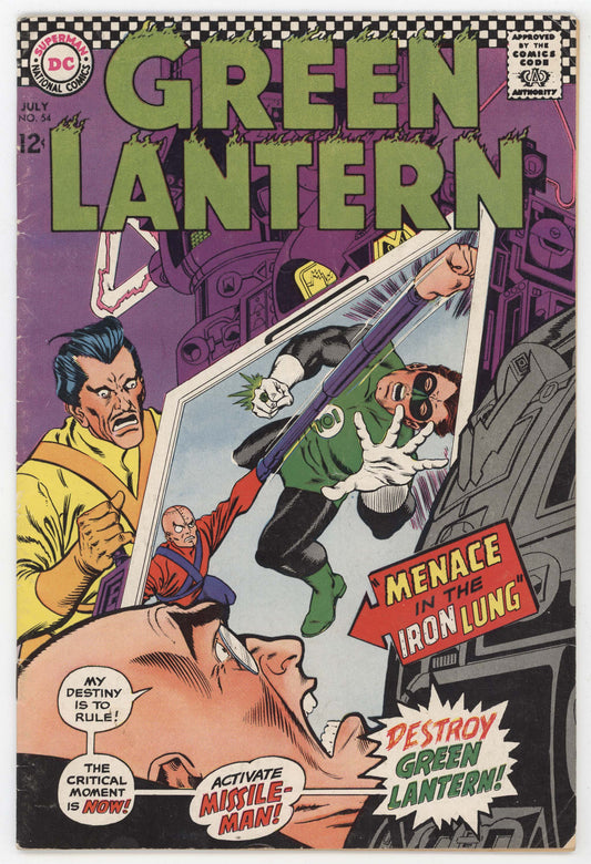 Green Lantern 54 DC 1967 VG FN Gil Kane John Broome Iron Lung