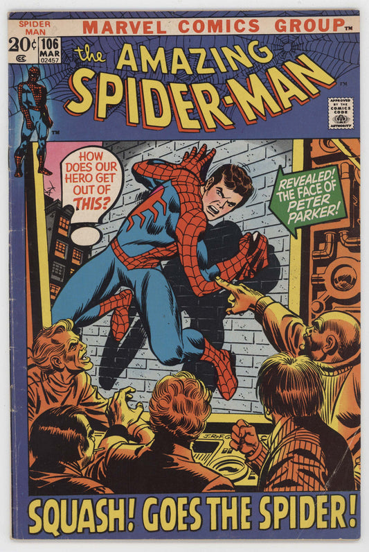 Amazing Spider-Man 106 Marvel 1972 FN Spider-Slayer John Romita Stan Lee