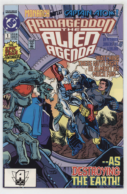 Armageddon Alien Agenda 1 DC 1991 NM Jurgens Dick Giordano