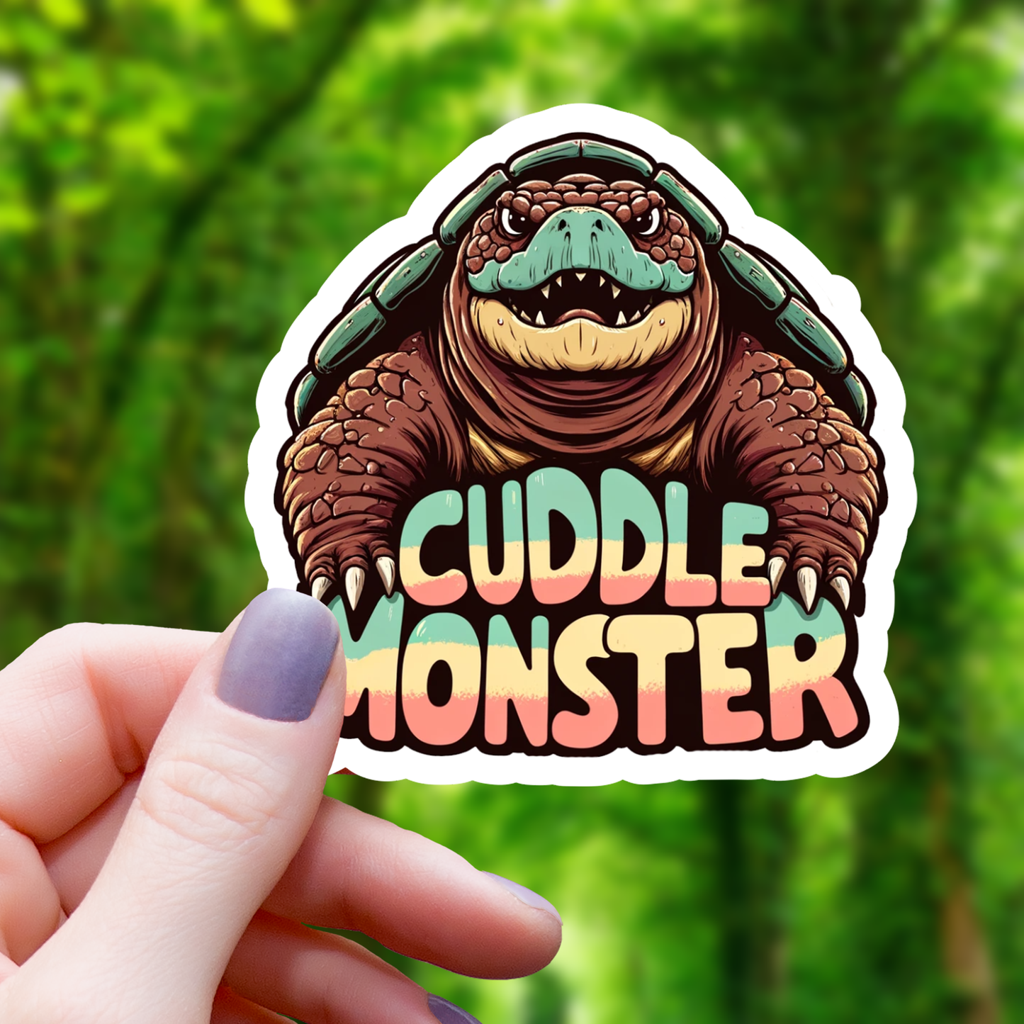Cuddle Monster Frog Sticker - 3" - Golden Apple Comics