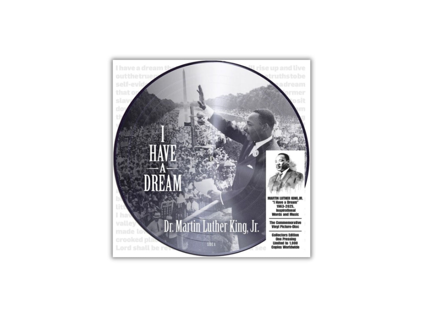 Martin Luther King Jr - I Have A Dream 1963-2025, Inspirational Words and Music (Limited Edition Picture Disc Vinyl)