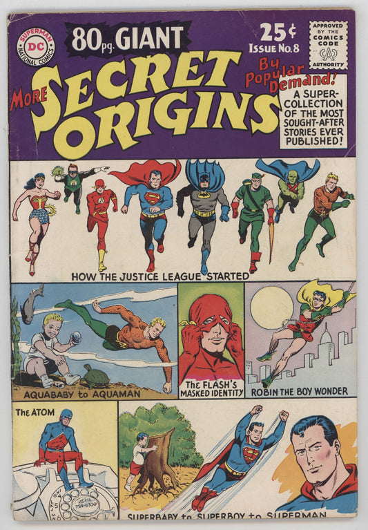 Eighty Page Giant 8 DC 1965 FN More Secret Origins Justice League Superman
