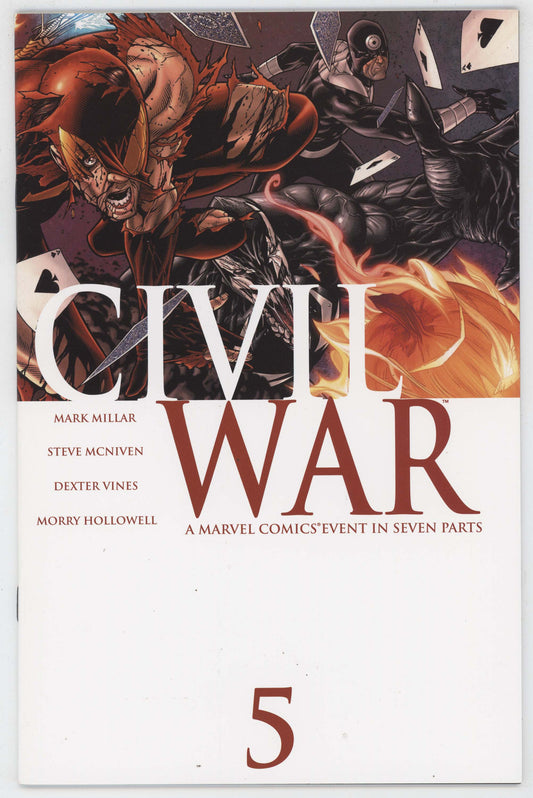 Civil War 5 A Marvel 2006 NM- 9.2 Mark Millar Spider-Man Bullseye Venom