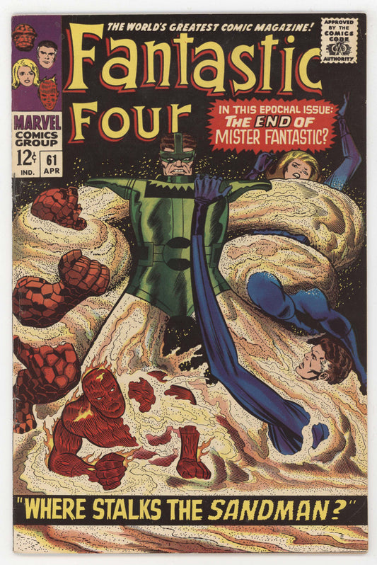 Fantastic Four 61 Marvel 1967 FN VF Silver Surfer Sandman Inhumans Black Bolt