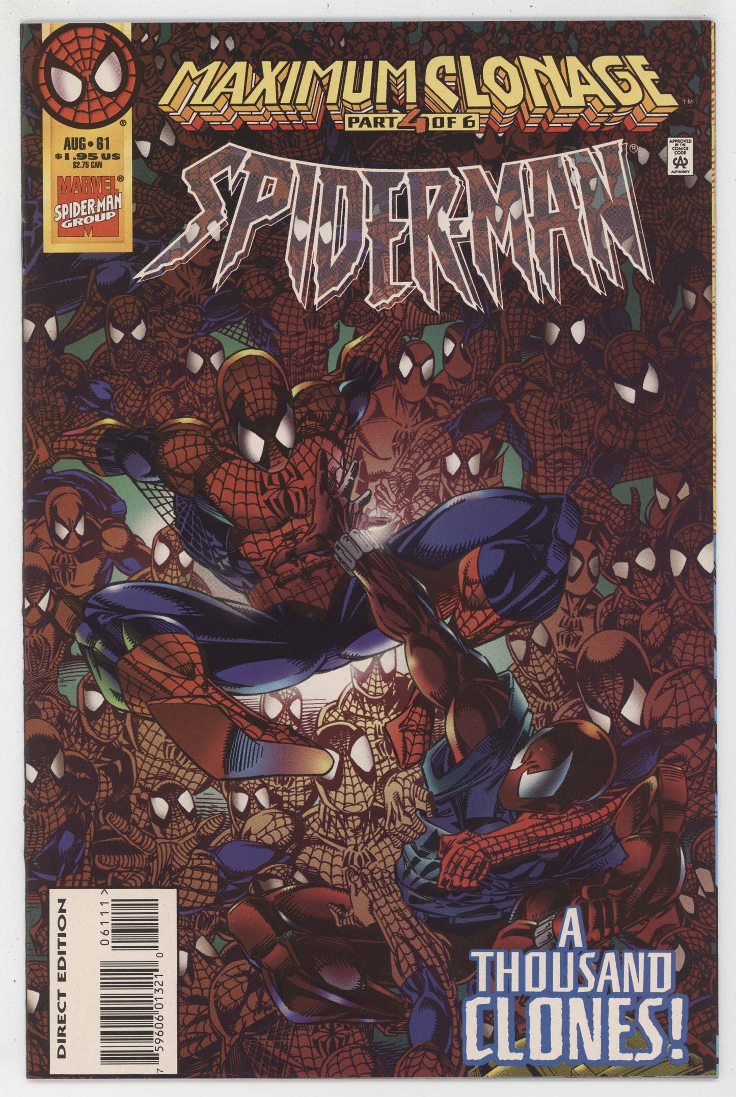 Spider-Man 61 Marvel 1995 NM- 9.2 Maximum Clonage Clone Scarlet Spider Verse