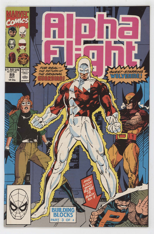 Alpha Flight 89 Marvel 1990 NM Wolverine Jim Lee