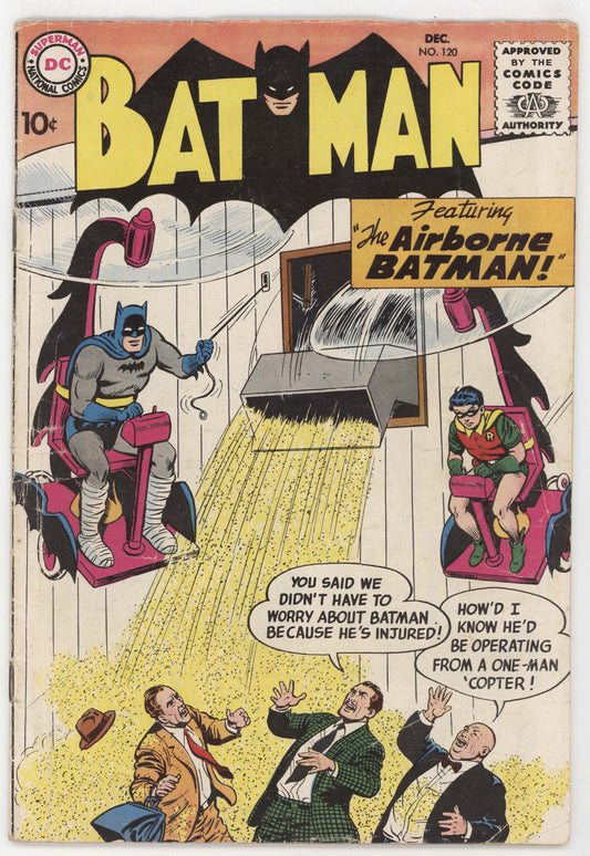 Batman 120 DC 1959 VG Curt Swan Robin Broken Leg Cast Whirly-Bats
