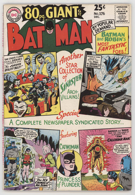 Batman 176 DC 1965 FN VF Dick Sprang Catwoman Joker 70 102 121