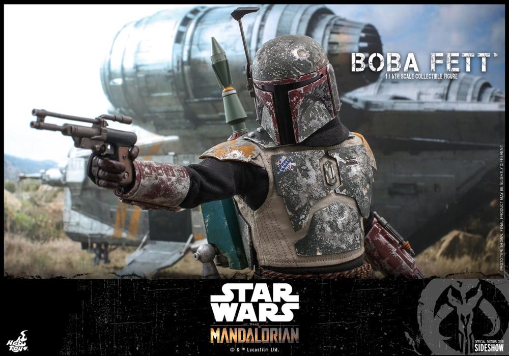 Star Wars Boba Fett Mandalorian Hot Toys 1:6 Action Figure Disney Sideshow NIB