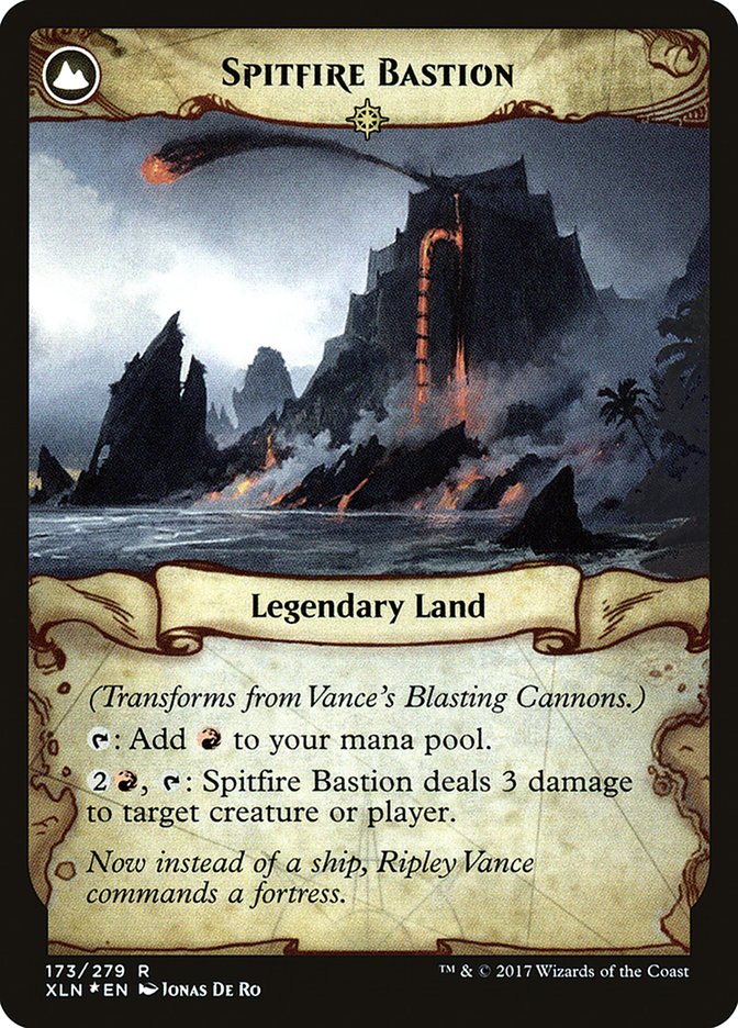 Vance's Blasting Cannons // Spitfire Bastion (PRE-173S) - Ixalan Promos: (compasslanddfc) Foil