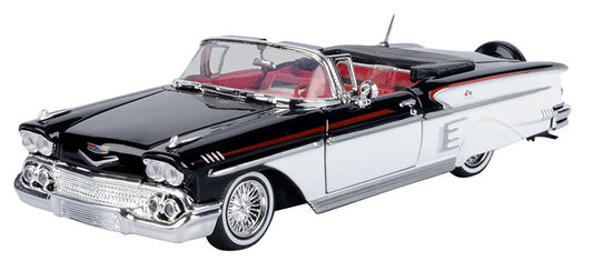 Motormax 79025BKWT 1/24 Scale 1958 Chevrolet Impala Convertible