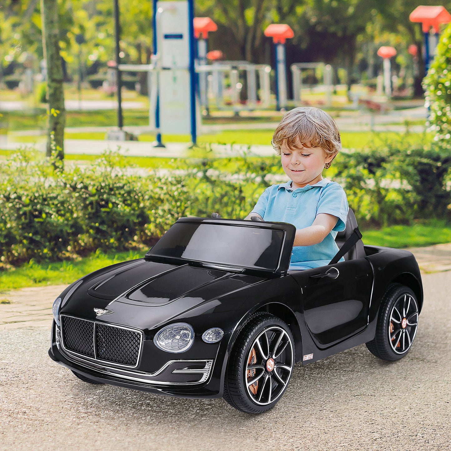 Licensed 12V Bentley Ride On Car for Kids with Parent Remote Control - Black