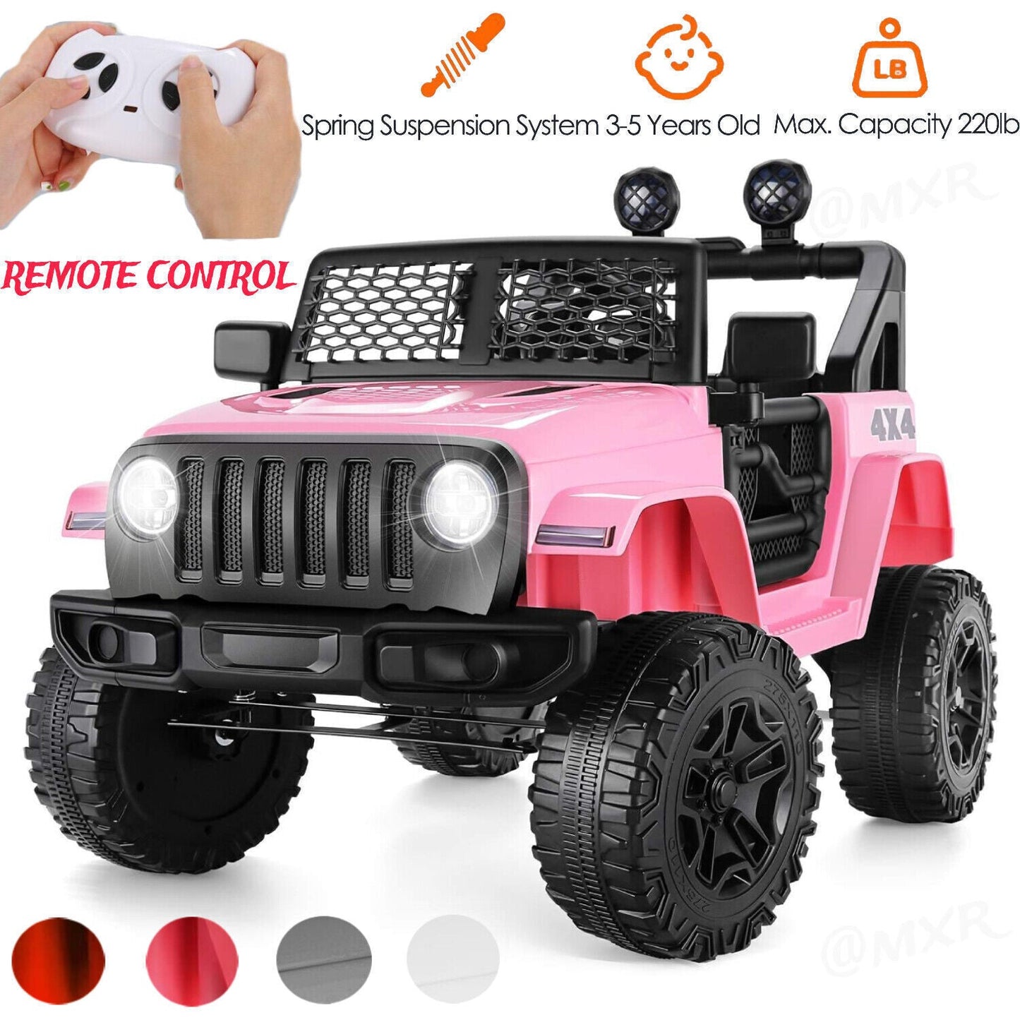 2-Seater 12V Electric Ride-On Car for Kids with Remote Control - Power Vehicle Toy Truck