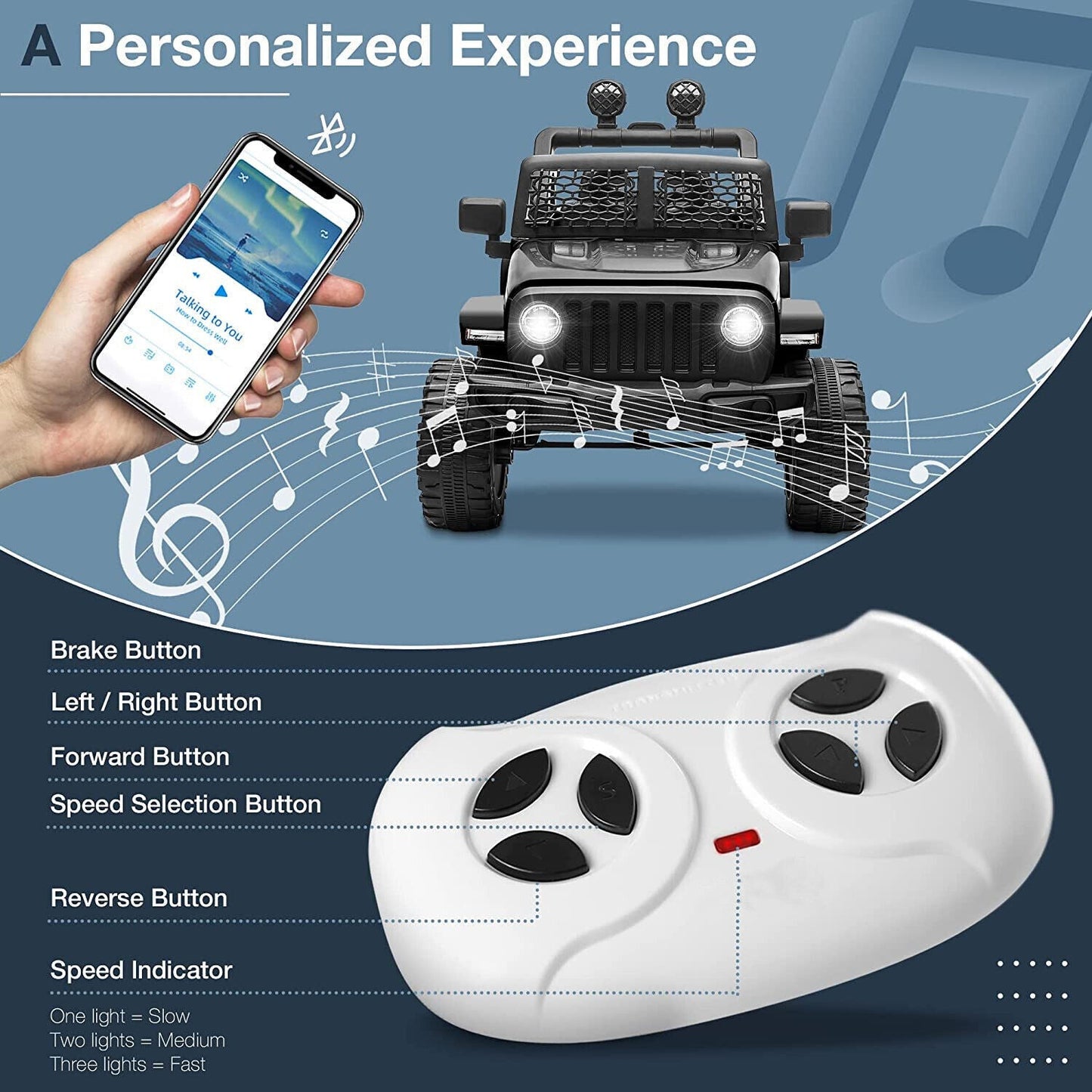 2-Seater 12V Electric Ride-On Car for Kids with Remote Control - Power Vehicle Toy Truck