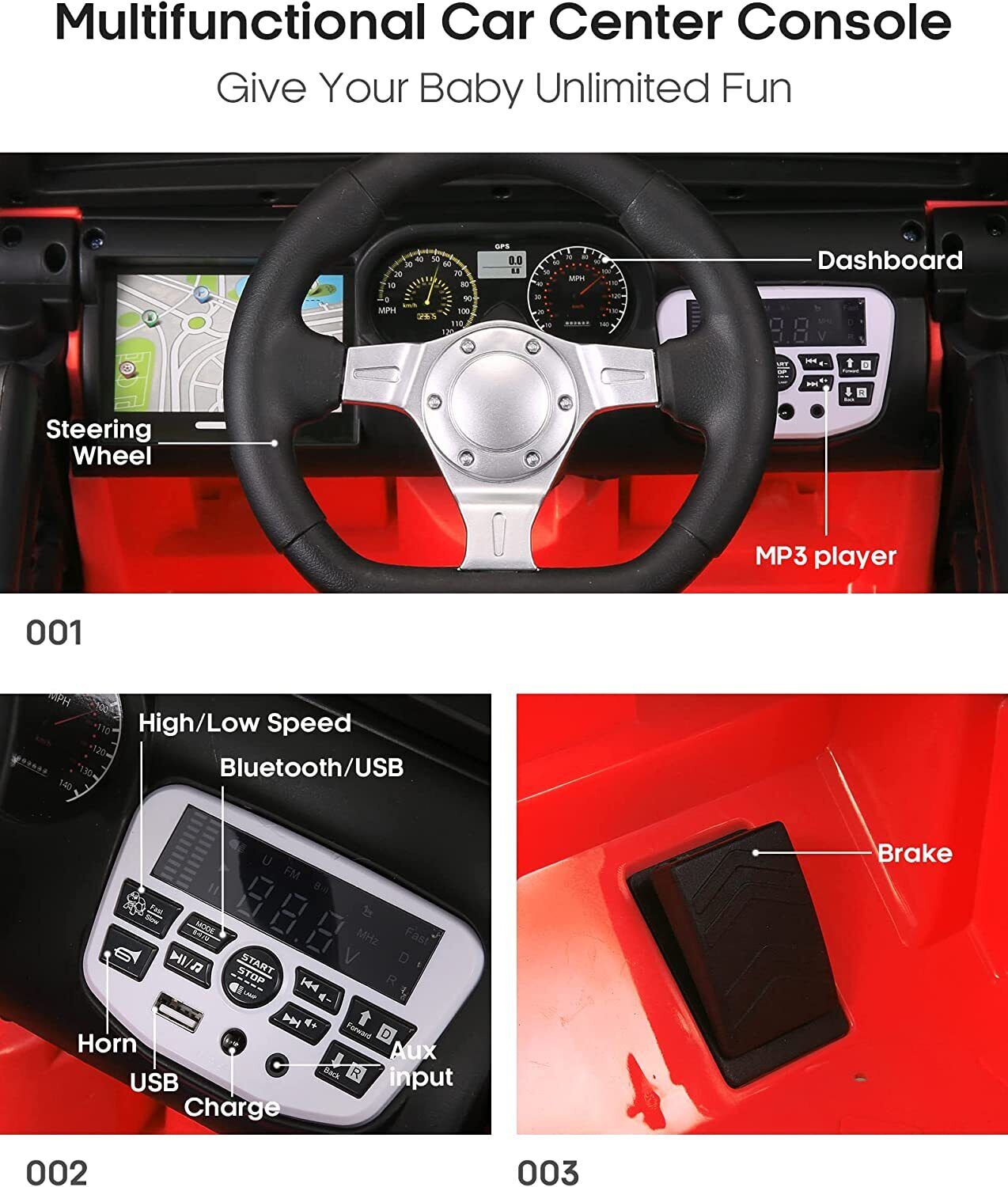 12V Electric Jeep Truck for Kids with Remote Control & MP3 Player